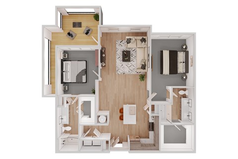 2 bed 2 bath at The Delaney at East Park Apartments, Kennesaw, GA